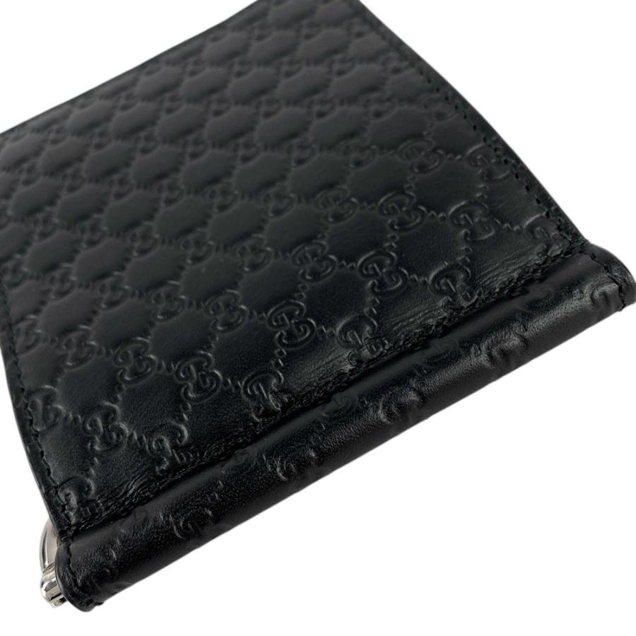 美品✨グッチ　マネークリップ　マイクロシマ　黒　二つ折り　レザー 楽天市場】グッチ財布 メンズ 二つ折りマネークリップ gucci