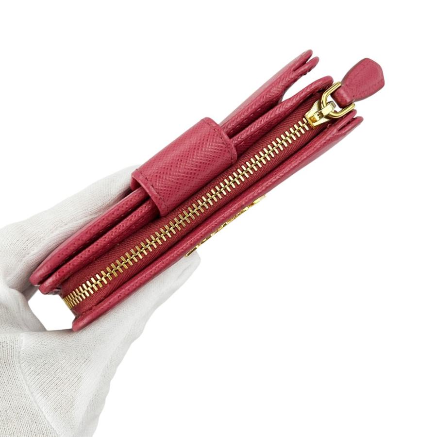 プラダ ■中古■ 二つ折り 財布 コンパクト ウォレット サフィアーノ ピンク 1ML018 【31356】11 |  | 04