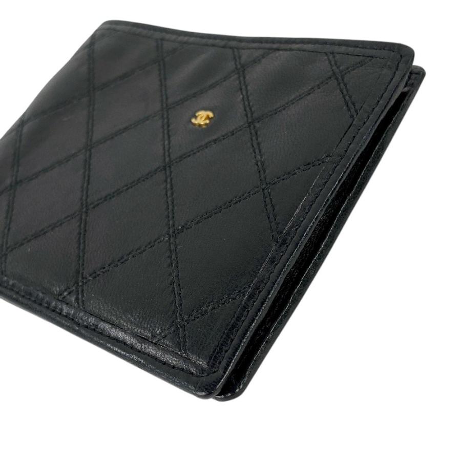 ■美品■　シャネル ビコローレ 二つ折り 札入れ 財布 ラム レザー ブラック 【314520】2 |  | 02