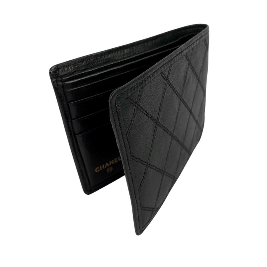 ■美品■　シャネル ビコローレ 二つ折り 札入れ 財布 ラム レザー ブラック 【314520】2 |  | 08