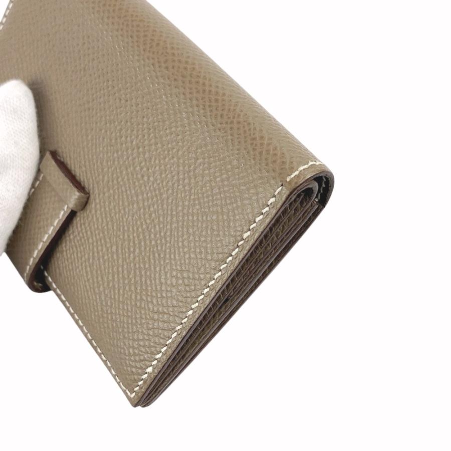 ■美品■　エルメス ベアン ミニ 名刺 カード ケース 財布 エプソン エトゥープ D刻 箱 【317699】3 □美品□ エルメス ベアン ミニ 名刺 カード ケース 財布 エプソン