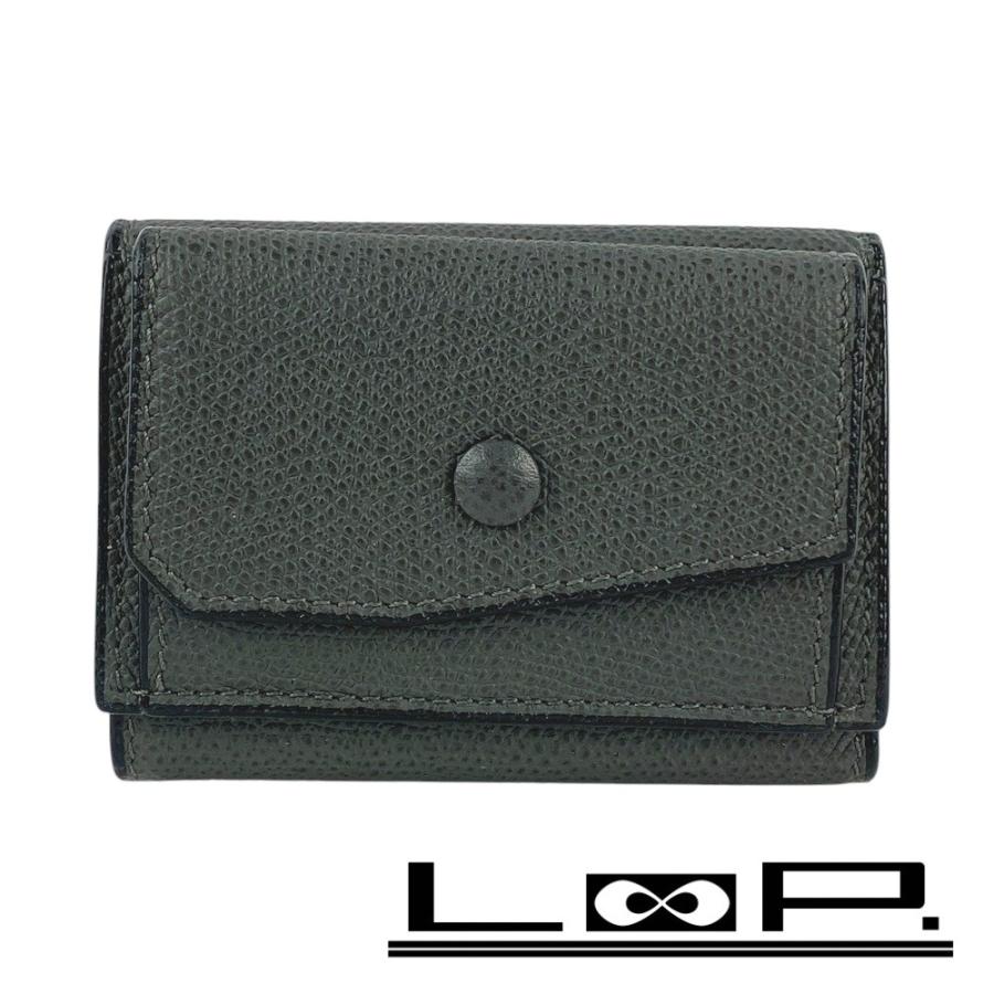 □美品□ ヴァレクストラ 三つ折り コンパクト ウォレット 財布 レザー  