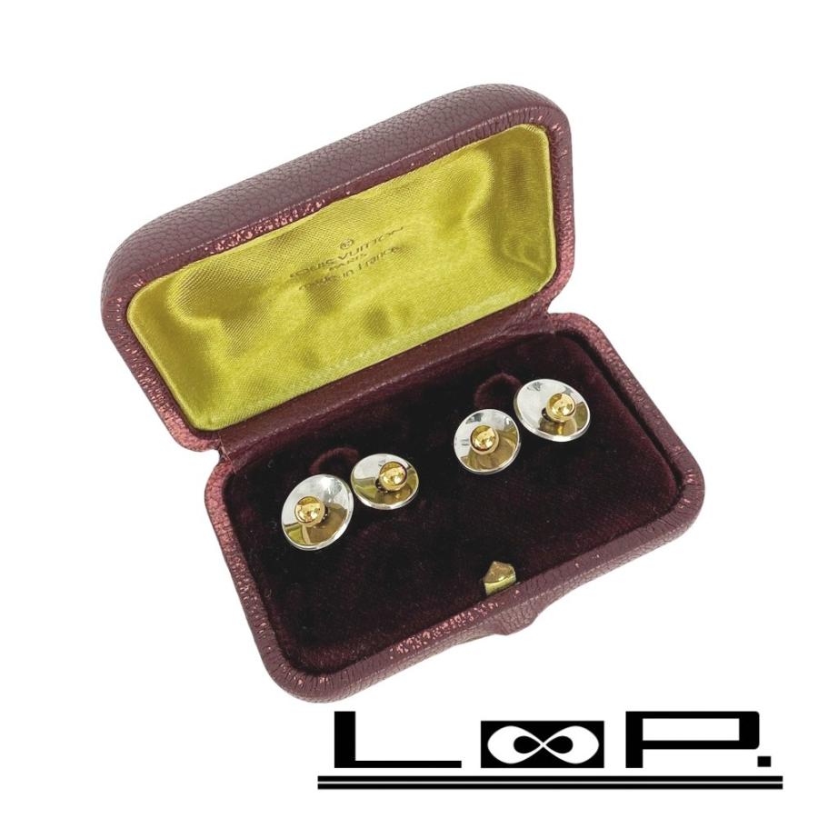 ■美品■　ルイヴィトン カフス アクセサリー ビジネス スーツ OR & A CIER SS YG 750 シルバー ゴールド 6.5g 【318245】3 | 