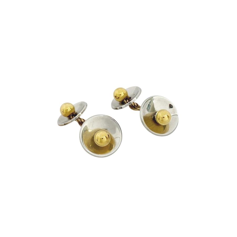 ■美品■　ルイヴィトン カフス アクセサリー ビジネス スーツ OR & A CIER SS YG 750 シルバー ゴールド 6.5g 【318245】3 |  | 01