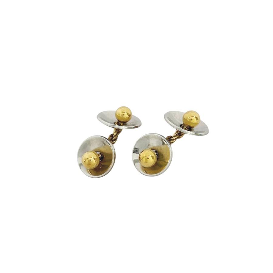 ■美品■　ルイヴィトン カフス アクセサリー ビジネス スーツ OR & A CIER SS YG 750 シルバー ゴールド 6.5g 【318245】3 |  | 02