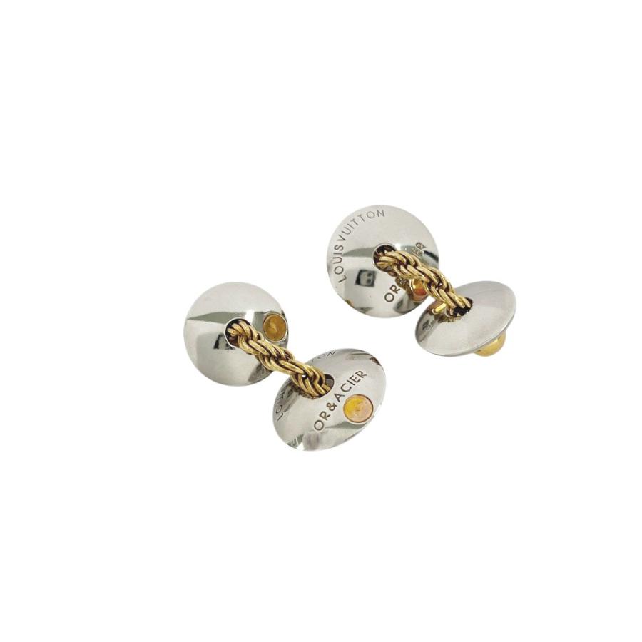 ■美品■　ルイヴィトン カフス アクセサリー ビジネス スーツ OR & A CIER SS YG 750 シルバー ゴールド 6.5g 【318245】3 |  | 03