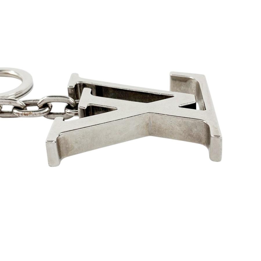 ■中古■　ルイヴィトン ポルトクレ イニシャル LV キーリング チャーム キーホルダー メタル シルバー M65071 箱 【318832】4 □中古□ ルイヴィトン ポルトクレ イニシャル LV キーリング チャーム
