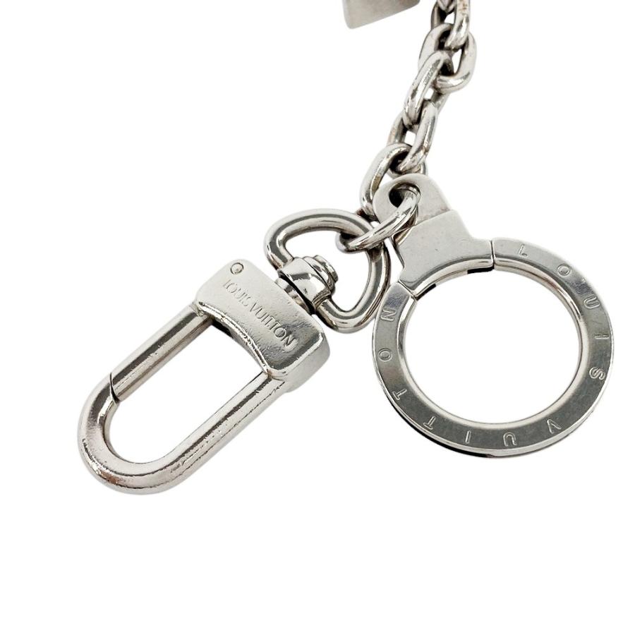 ■中古■　ルイヴィトン ポルトクレ イニシャル LV キーリング チャーム キーホルダー メタル シルバー M65071 箱 【318832】4 □中古□ ルイヴィトン ポルトクレ イニシャル LV キーリング チャーム
