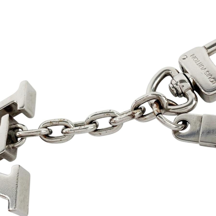 ■中古■　ルイヴィトン ポルトクレ イニシャル LV キーリング チャーム キーホルダー メタル シルバー M65071 箱 【318832】4 □中古□ ルイヴィトン ポルトクレ イニシャル LV キーリング チャーム