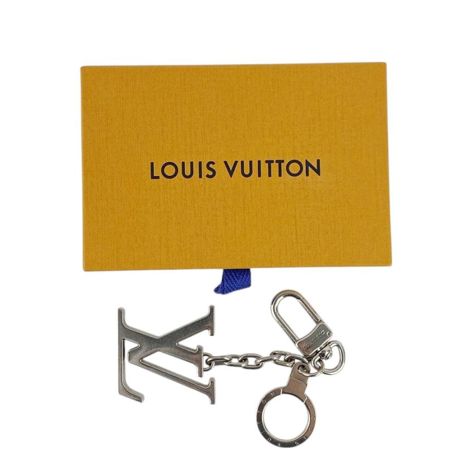 ■中古■　ルイヴィトン ポルトクレ イニシャル LV キーリング チャーム キーホルダー メタル シルバー M65071 箱 【318832】4 □中古□ ルイヴィトン ポルトクレ イニシャル LV キーリング チャーム