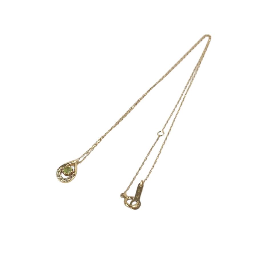 ■美品■　4℃ ヨンドシー ネックレス ゴールド グリーン K10 ラインストーン カラーストーン 【318917】3 |  | 07