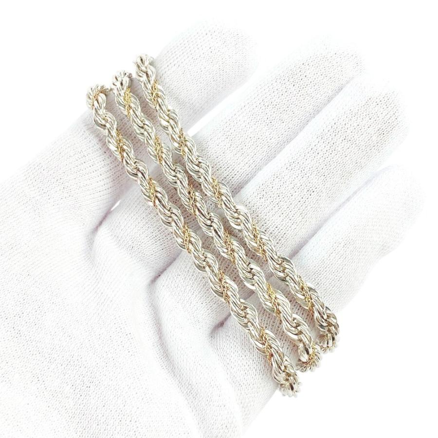 ■新同■60cm■　ティファニー ツイスト チェーン ロング ネックレス コンビ SV 925 K18 YG 750 【319112】1 |  | 04