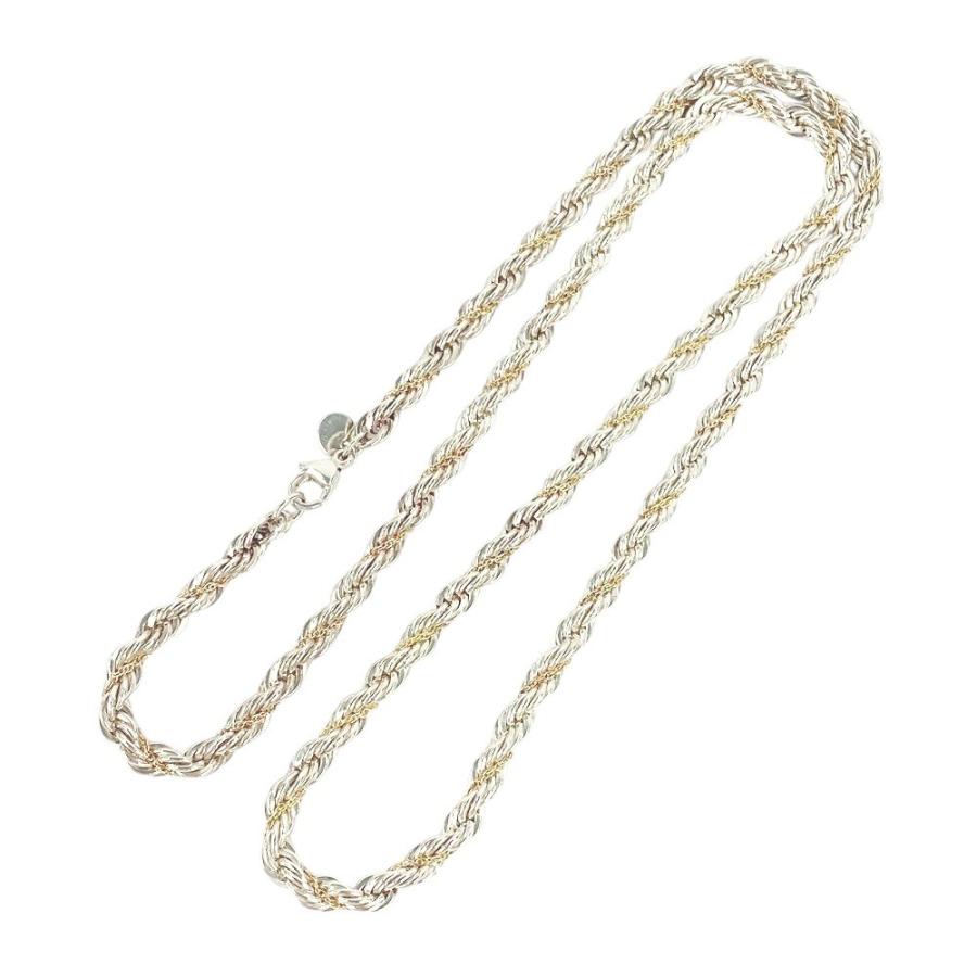 ■新同■60cm■　ティファニー ツイスト チェーン ロング ネックレス コンビ SV 925 K18 YG 750 【319112】1 |  | 05