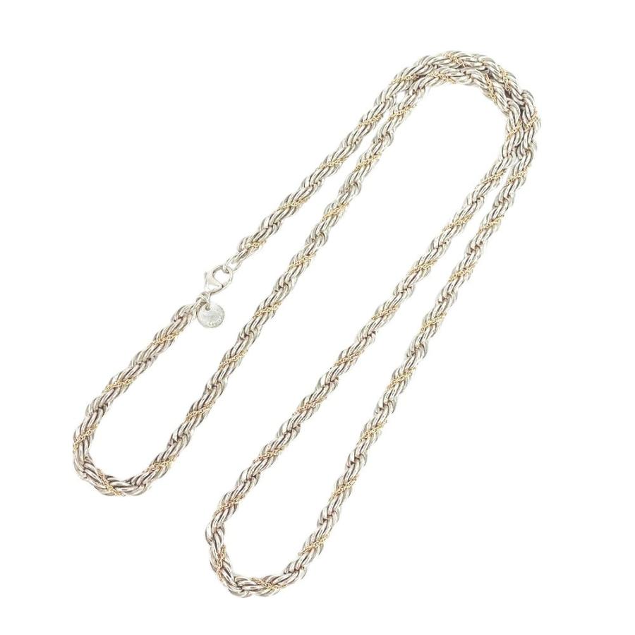 ■美品■61cm■　ティファニー ツイスト チェーン ロング ネックレス コンビ SV 925 K18 YG 750 【320491】1 |  | 05