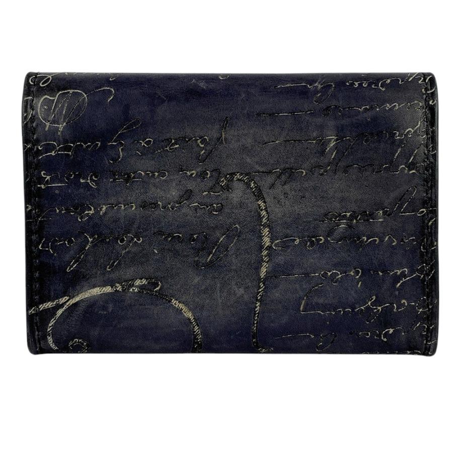 ベルルッティ カードケース　名刺入れ　カリグラフィ　ネイビー □中古□ ベルルッティ カリグラフィ カードケース 名刺入れ