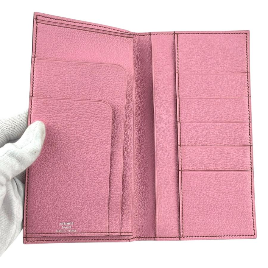 ■未使用■　エルメス エブリン パンチング Hロゴ 長財布 シェーブル ピンク □G刻 箱 【322235】8 □未使用□ エルメス エブリン パンチング Hロゴ 長財布 シェーブル