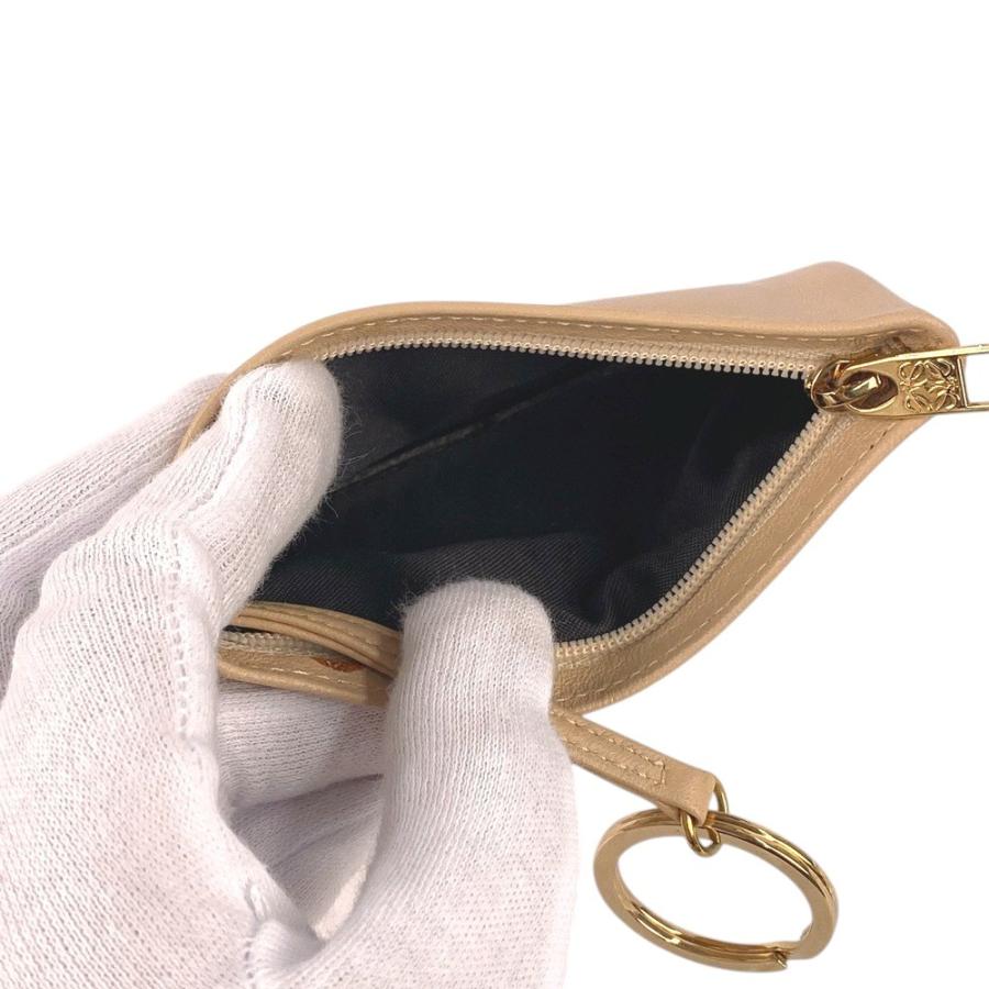 ■美品■　ロエベ アナグラム コインケース 財布 ウォレット キーリング ナッパ レザー ベージュ 【322761】8 |  | 06