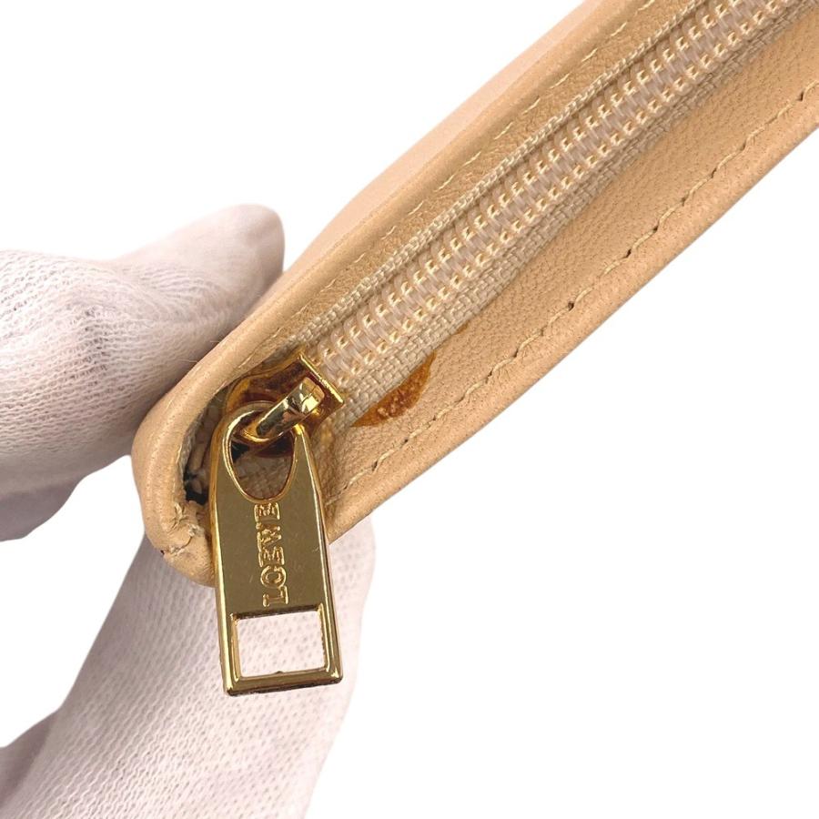 ■美品■　ロエベ アナグラム コインケース 財布 ウォレット キーリング ナッパ レザー ベージュ 【322761】8 |  | 08