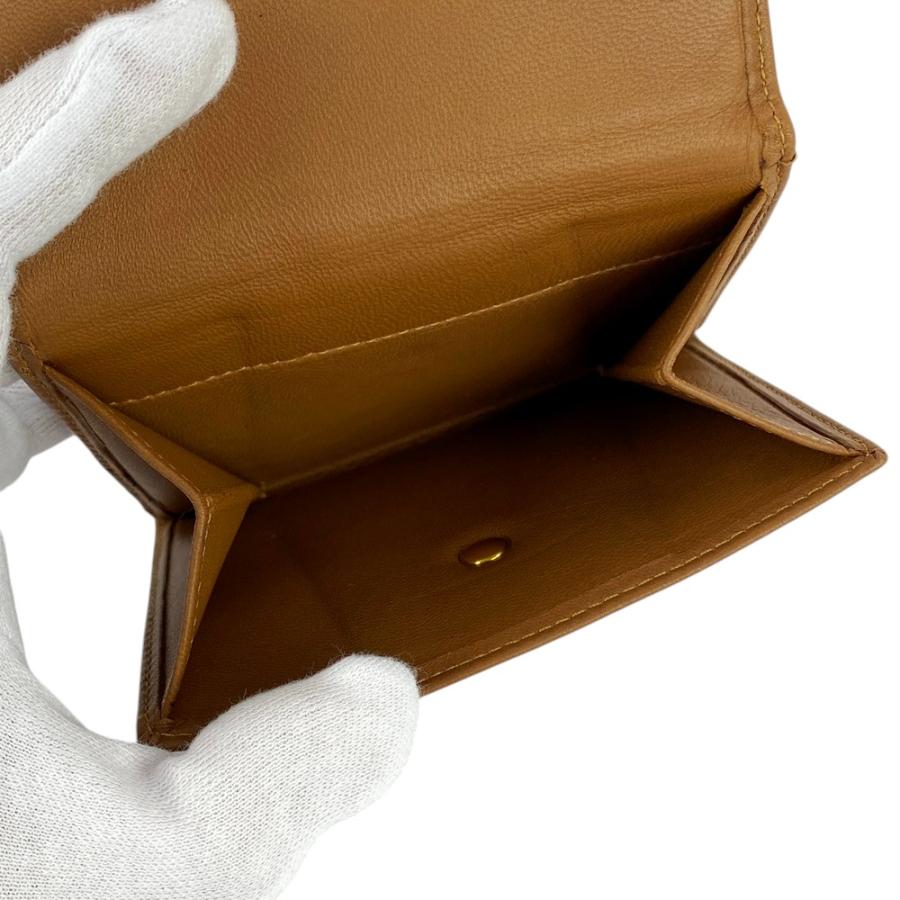 ■未使用■ヴィンテージ■　ロエベ アナグラム 二つ折り 両面 財布 ウォレット メンズ ナッパ レザー ブラウン 【322792】5 □未使用□ヴィンテージ□ ロエベ アナグラム 二つ折り 両面 財布