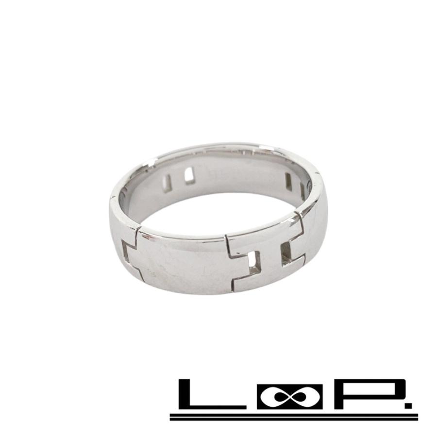 □美品□ エルメス ヘラクレス リング 指輪 アクセサリー WG 750 