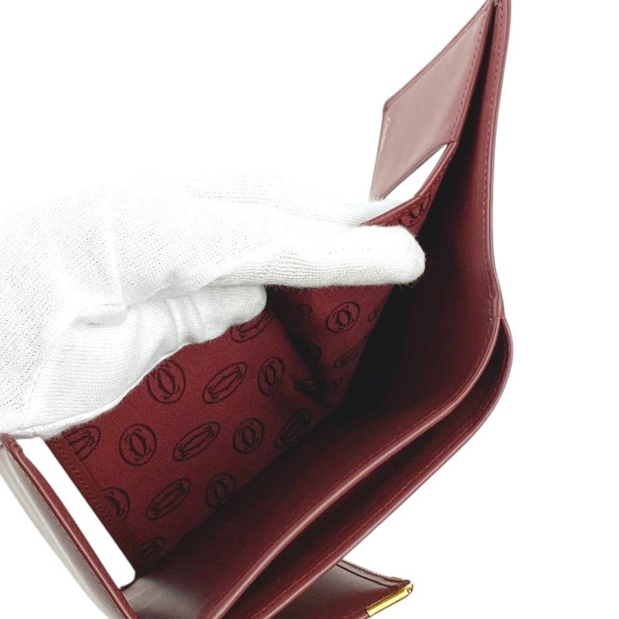 □未使用□ カルティエ マスト Wホック 二つ折り 財布 ウォレット
