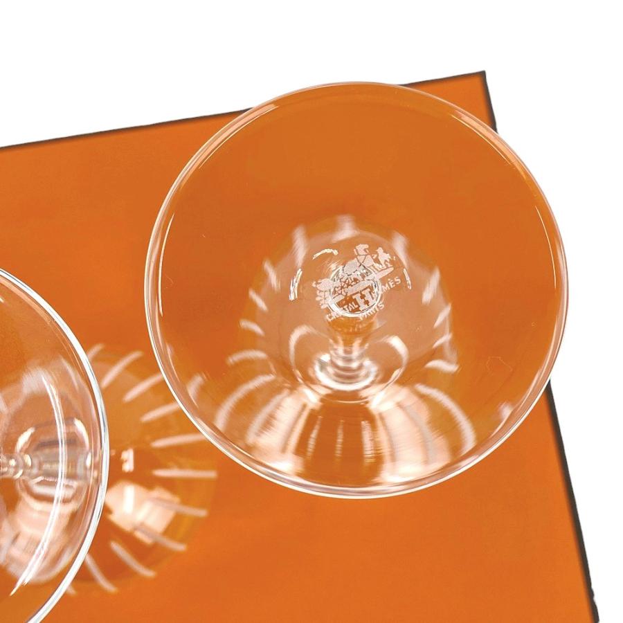 ■未使用■　エルメス ペア ワイン グラス タンブラー 食器 ガラス ホワイト 箱 【329043】3 |  | 04