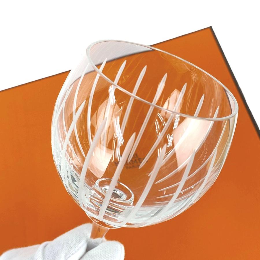 ■未使用■　エルメス ペア ワイン グラス タンブラー 食器 ガラス ホワイト 箱 【329043】3 |  | 05