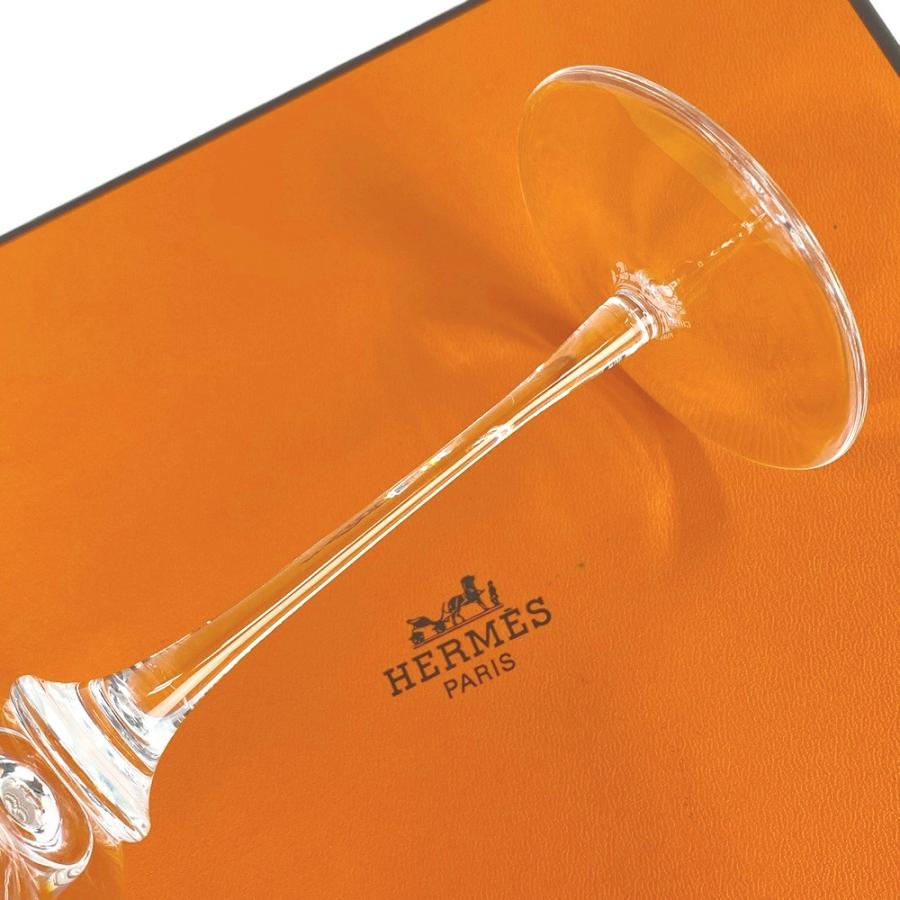 ■未使用■　エルメス ペア ワイン グラス タンブラー 食器 ガラス ホワイト 箱 【329043】3 |  | 07