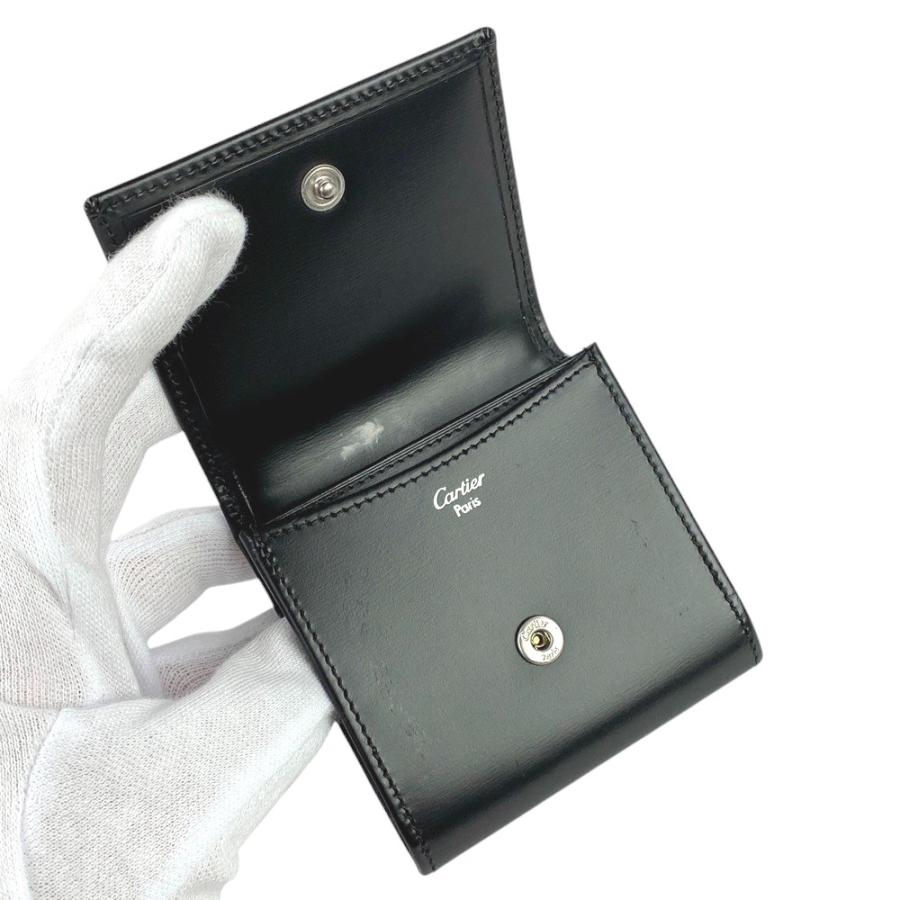 ◆SALE◆　■新同■　カルティエ パシャ ケース 財布 小銭入れ レザー ブラック L30000205 箱 【213908】□ 緊急値下げ □美品□ カルティエ パシャ コインケース 財布 小銭入れ