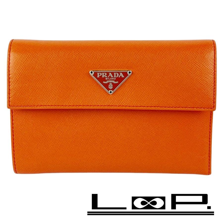 □新同□ プラダ 3つ折り 財布 コンパクト ウォレット