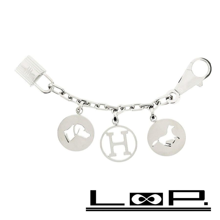□新同□ エルメス アミュレット 4 ブルロック キーホルダー