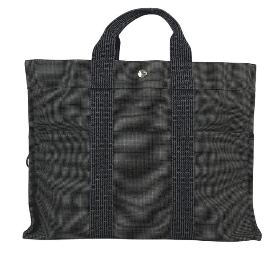 ■未使用■　エルメス エールライン MM トート バッグ キャンバス グレー 【337673】2 |  | 01