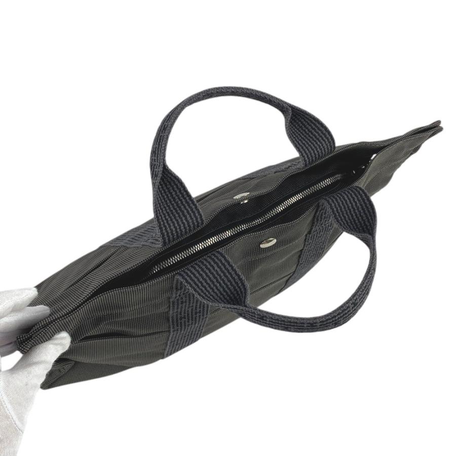 ■未使用■　エルメス エールライン MM トート バッグ キャンバス グレー 【337673】2 |  | 04