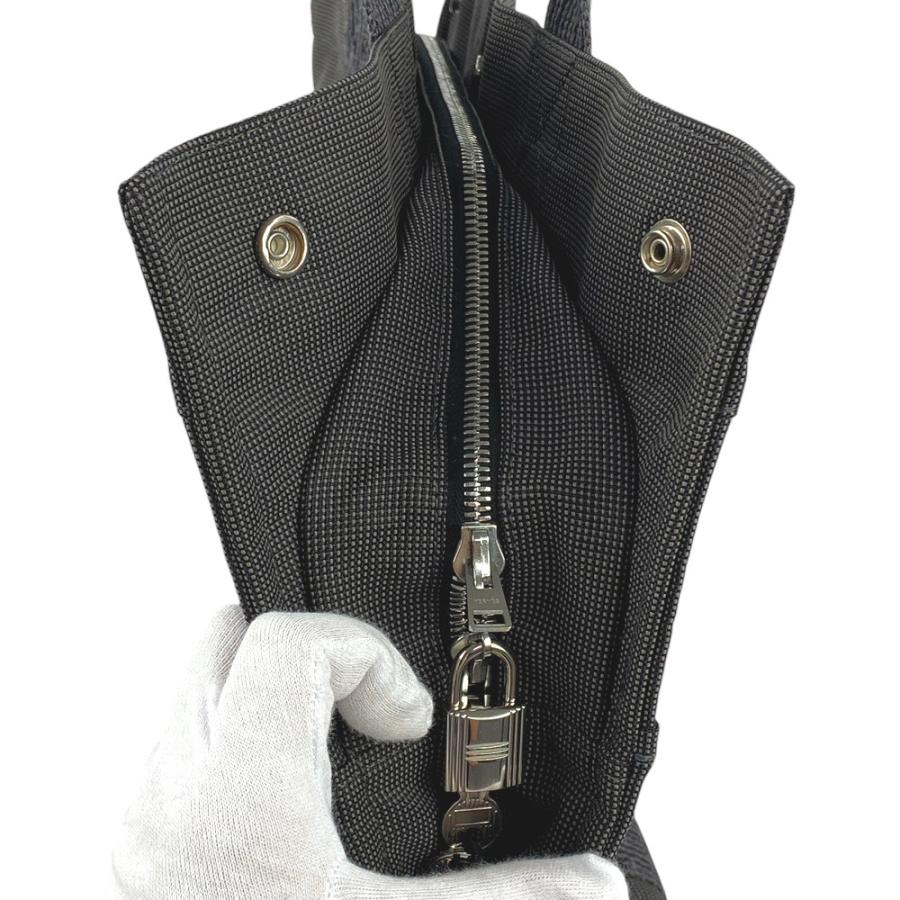 ■未使用■　エルメス エールライン MM トート バッグ キャンバス グレー 【337673】2 |  | 08