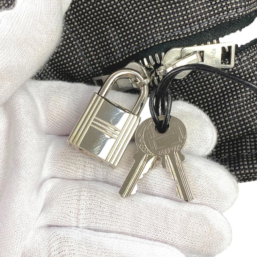 ■未使用■　エルメス エールライン MM トート バッグ キャンバス グレー 【337673】2 |  | 09