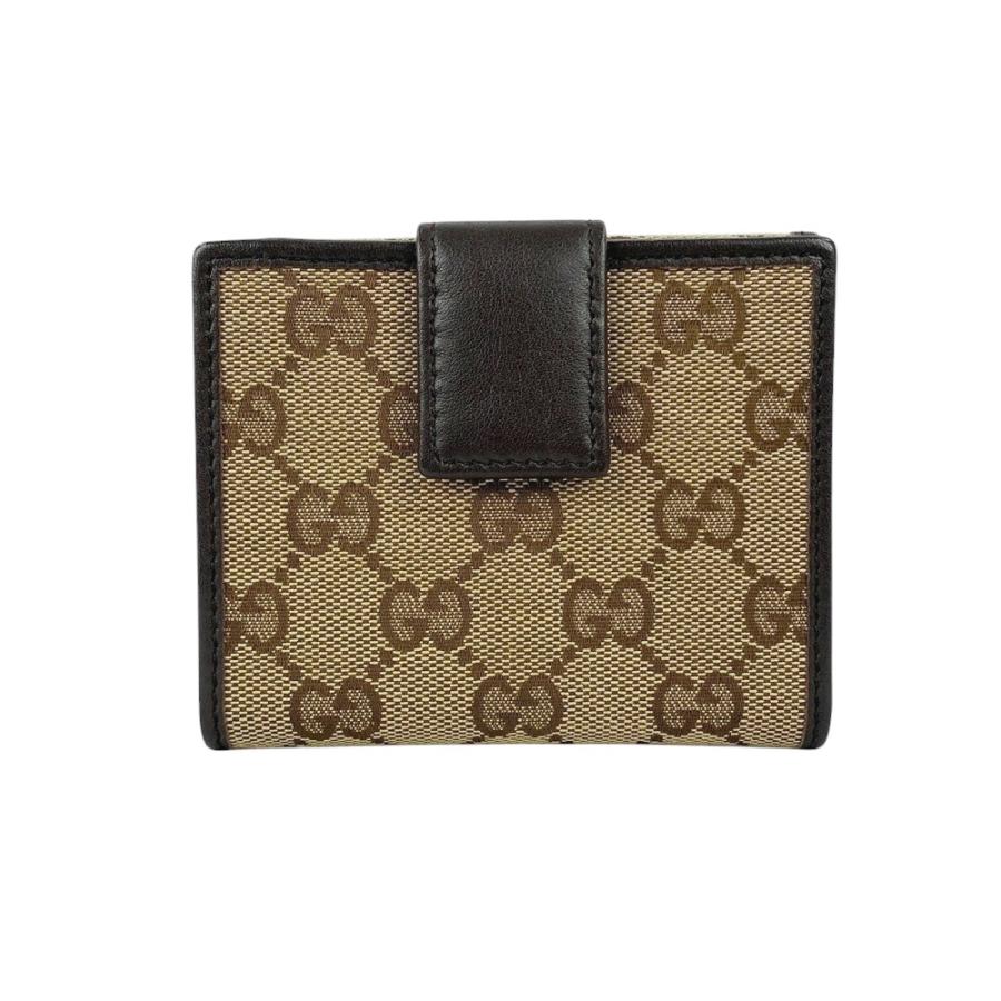 □美品□ グッチ GG キャンバス 二つ折り 財布 ウォレット
