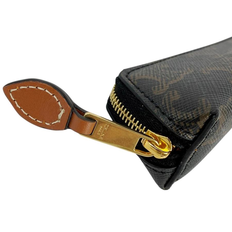 ■未使用■　セリーヌ ペンケース 筆箱 文房具 トリオンフ レザー ブラウン 4M2182 【342134】1 |  | 04