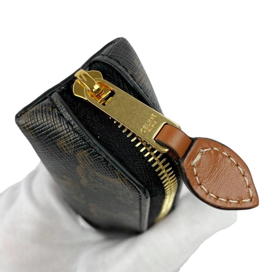 ■未使用■　セリーヌ ペンケース 筆箱 文房具 トリオンフ レザー ブラウン 4M2182 【342134】1 |  | 06