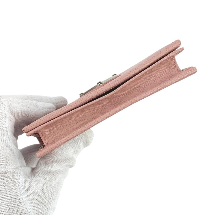 □未使用□ プラダ 二つ折り コンパクト 財布 サイフ サフィアーノ