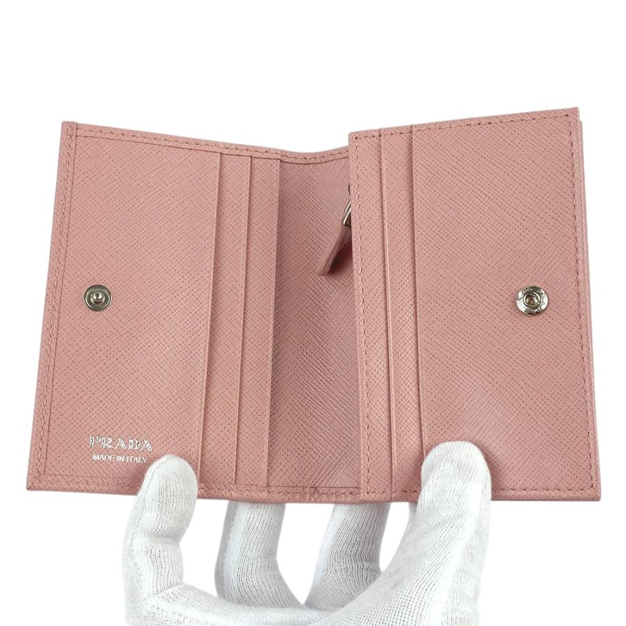 □未使用□ プラダ 二つ折り コンパクト 財布 サイフ サフィアーノ
