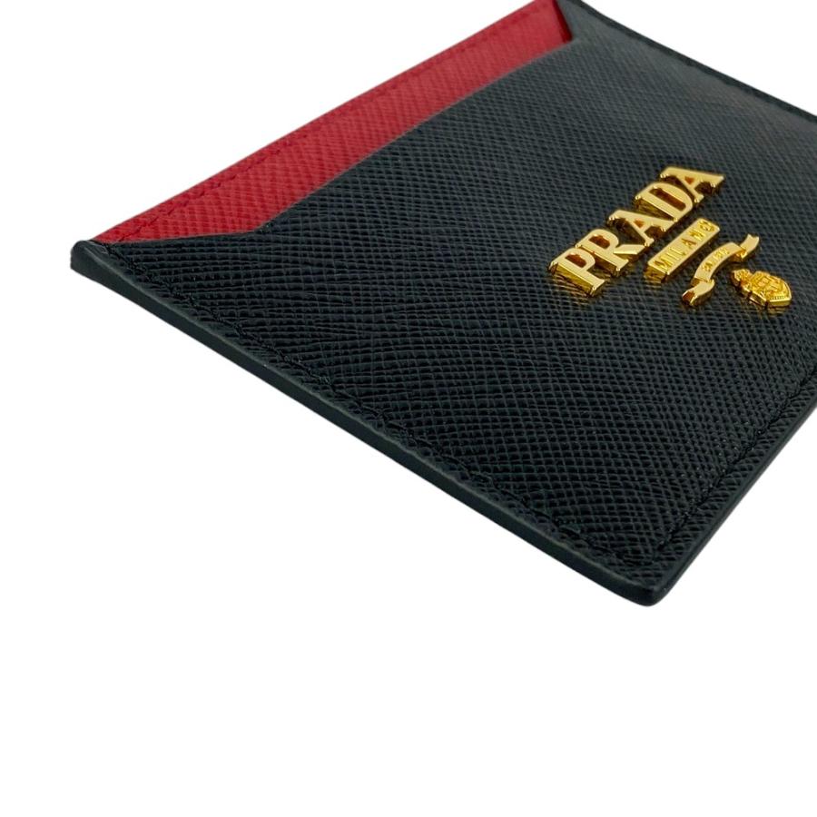 ■未使用■　プラダ カードケース 名刺入れ サフィアーノ ブラック レッド 1MC208 【342165】7 |  | 02