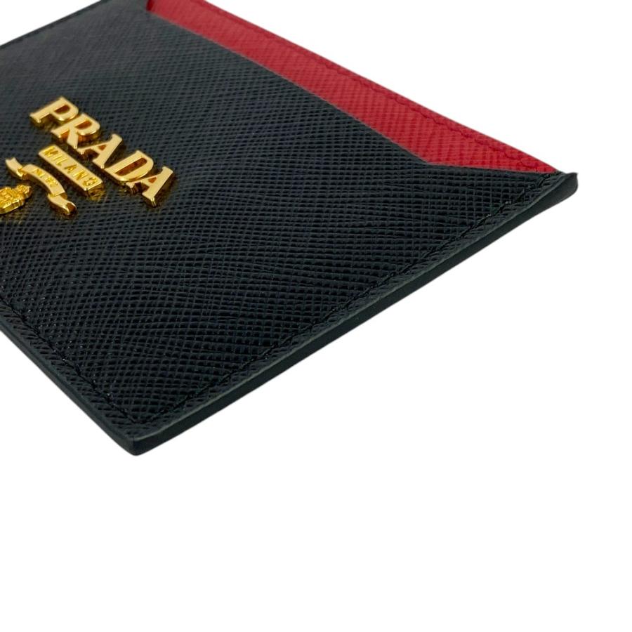 ■未使用■　プラダ カードケース 名刺入れ サフィアーノ ブラック レッド 1MC208 【342165】7 |  | 03