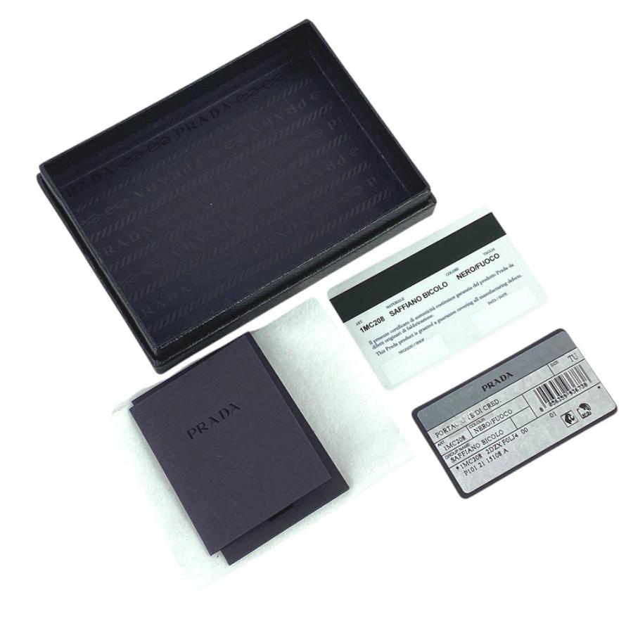 ■未使用■　プラダ カードケース 名刺入れ サフィアーノ ブラック レッド 1MC208 【342165】7 |  | 07