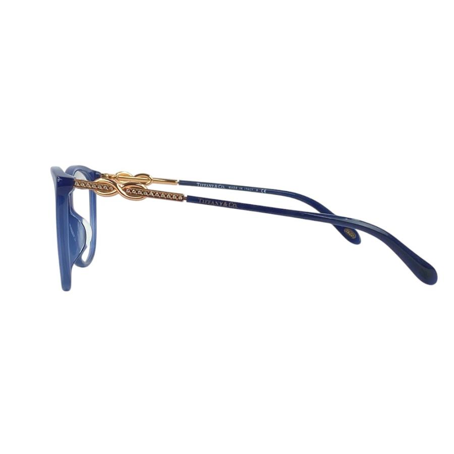■美品■　ティファニー 眼鏡 メガネ ファッション ゴールド ブルー GP ラインストーン 【343582】3 |  | 01