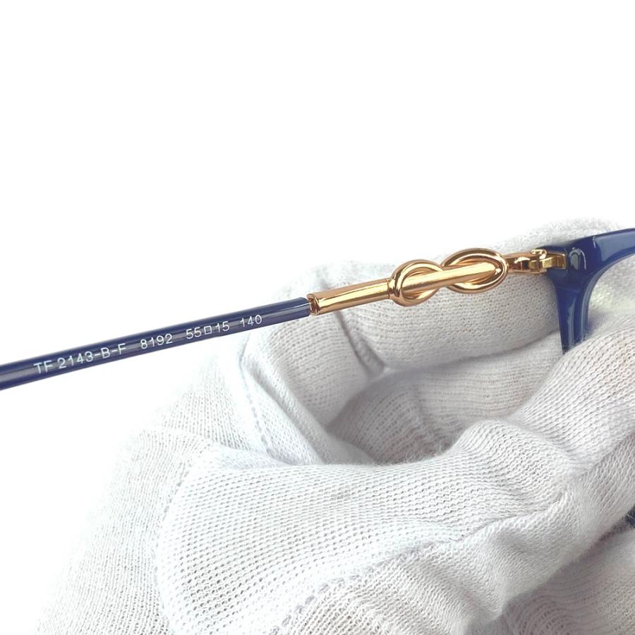 ■美品■　ティファニー 眼鏡 メガネ ファッション ゴールド ブルー GP ラインストーン 【343582】3 |  | 05