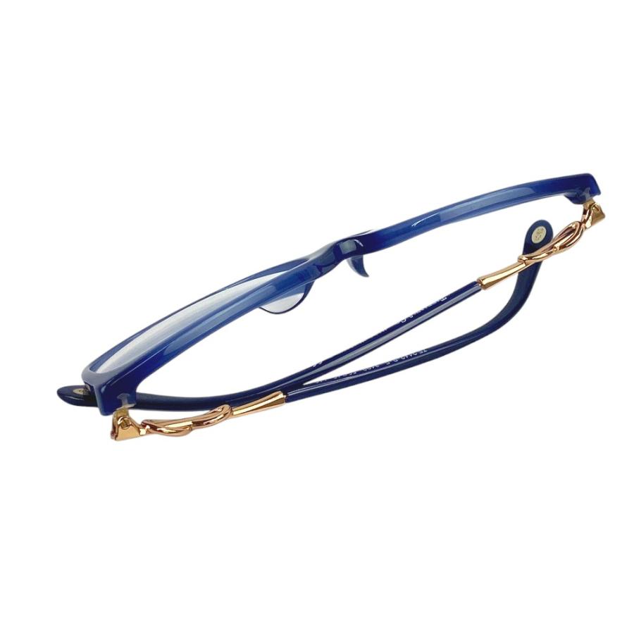■美品■　ティファニー 眼鏡 メガネ ファッション ゴールド ブルー GP ラインストーン 【343582】3 |  | 07