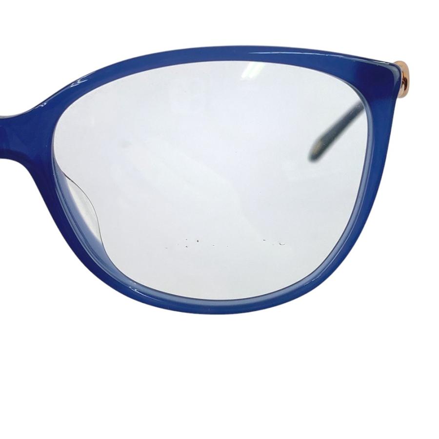 ■美品■　ティファニー 眼鏡 メガネ ファッション ゴールド ブルー GP ラインストーン 【343582】3 |  | 08