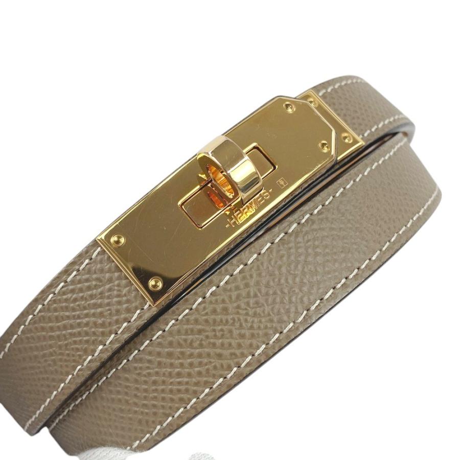 ■新同■　エルメス ケリー ベルト ファッション エプソン エトゥープ ゴールド U刻 箱 【347788】7 |  | 01