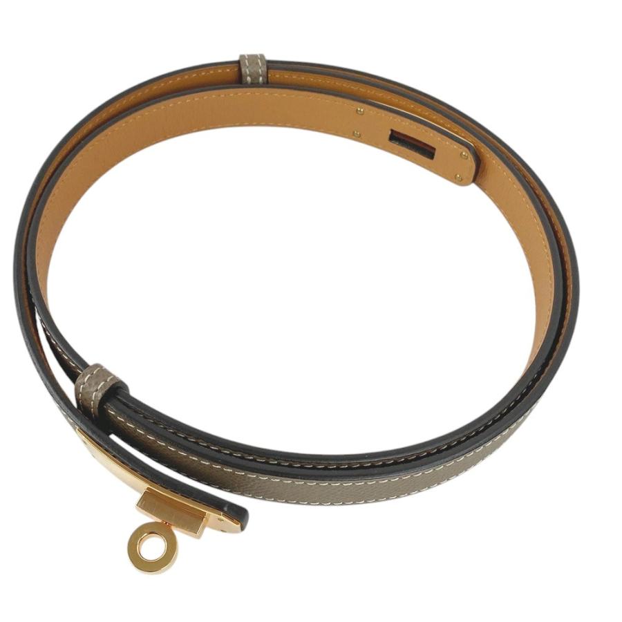 ■新同■　エルメス ケリー ベルト ファッション エプソン エトゥープ ゴールド U刻 箱 【347788】7 |  | 06