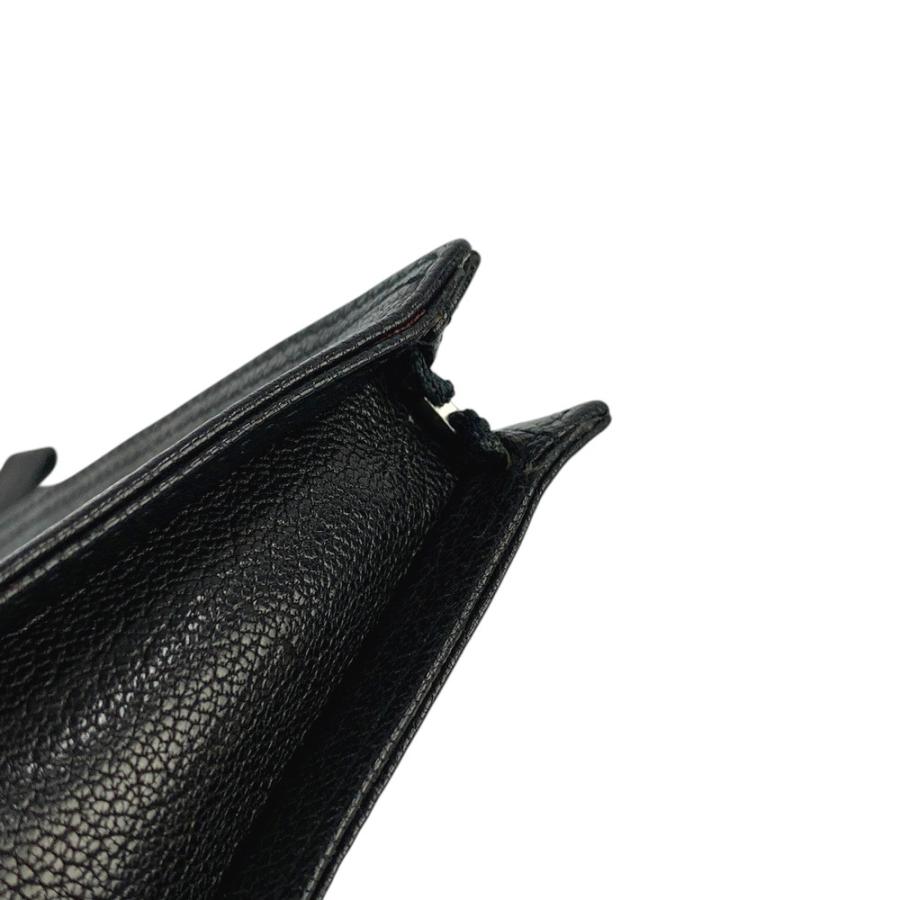 ■新同■ヴィンテージ■　ロエベ ポーチ アナグラム スタッズ レザー ブラック シルバー 【355530】1 |  | 09